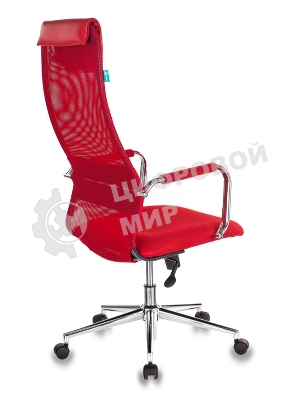 Кресло руководителя Бюрократ KB-9N/R/TW-97N красный TW-01 TW-11 сетка крестовина хром