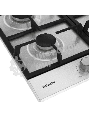 Газовая варочная поверхность Hotpoint HGMT 641 IX, 4 конфорки, нержавеющая сталь, 7400 Вт