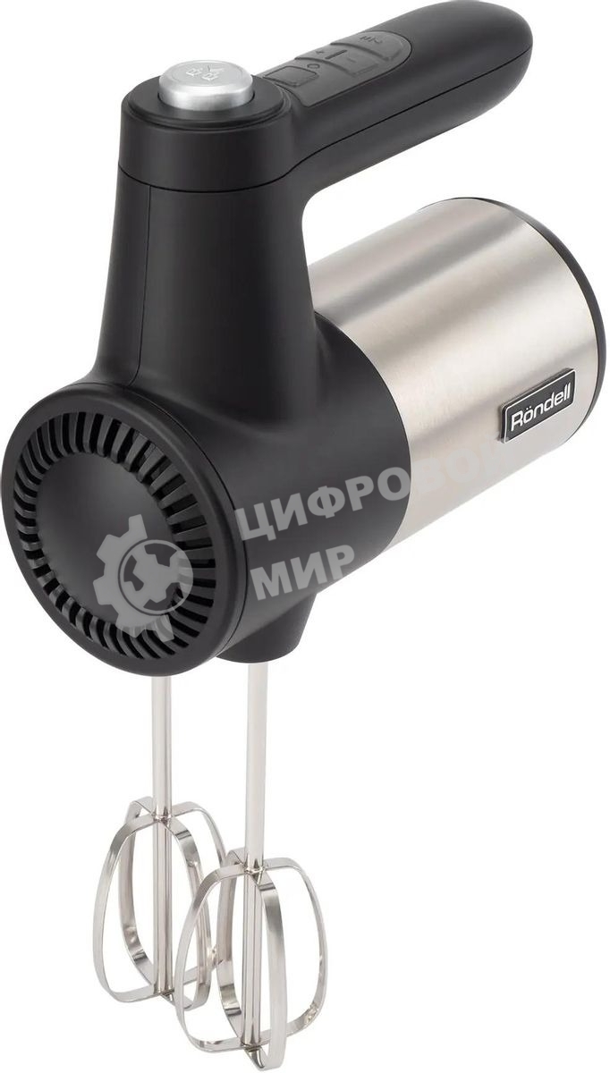 Миксер ручной Rondell RDE-1354 800 Вт, черный/серебристый