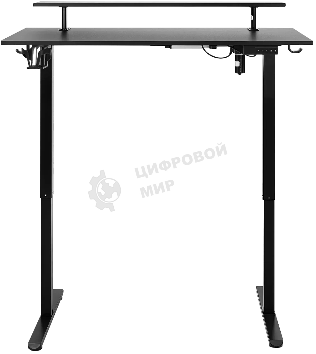 Стол игровой Defender Alliance черн, 110x60, высота 72-117, полк 1