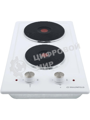 Электрическая варочная панель Maunfeld EEHE.32.4W, конфорок: 2 шт., эмаль, независимая, белый