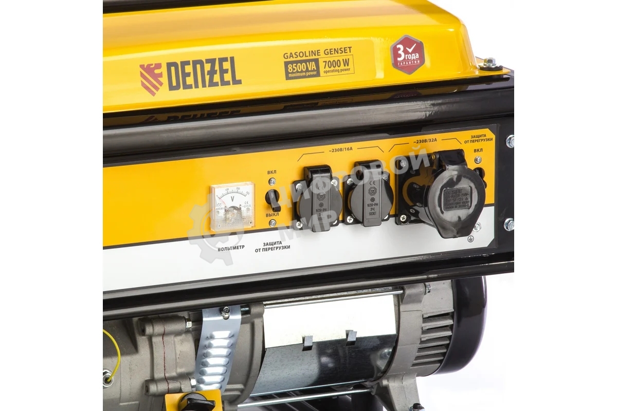 Электрогенератор бензиновый Denzel GE 8900, 8.5 кВт, 99 дБ, 86 кг