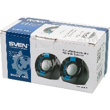 Акустическая система Sven 150 2.0 черный/синий 5Вт