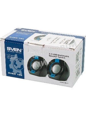 Акустическая система SVEN 150 2.0 черный/синий 5Вт