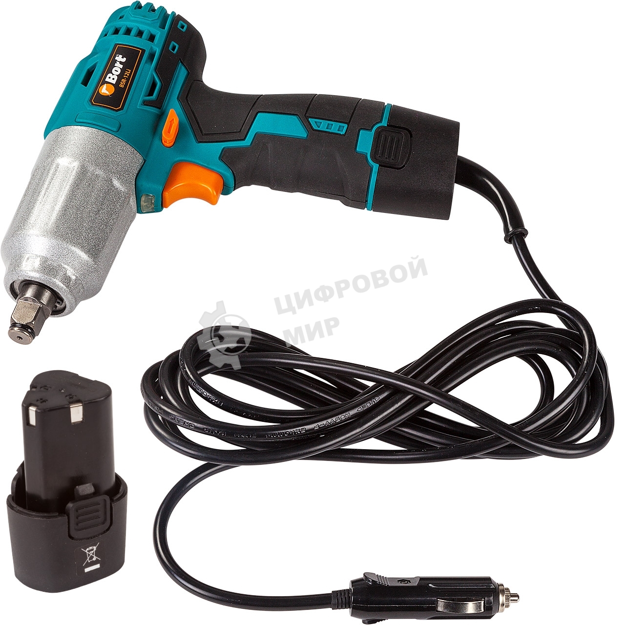 Гайковерт Bort BSR-12LI проводной автомобильный 93720636 12 В, 350 Нм, 3300 об/мин, 3,1 кг