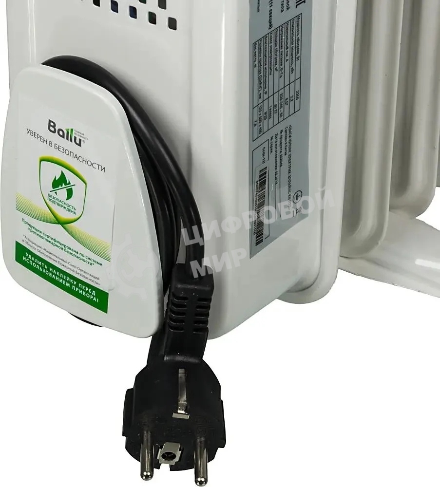 Обогреватель масляный Ballu Comfort BOH/CM-11WDN (11 секций) белый, 2200 Вт, 27 м2, термостат