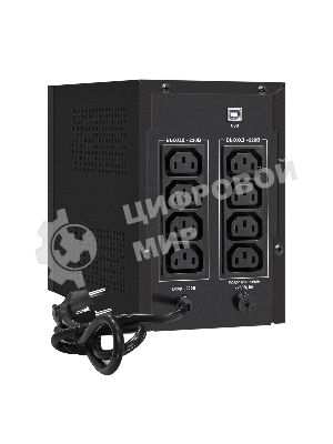 Источник бесперебойного питания ExeGate EP285488RUS SpecialPro UNB-1200.LED.AVR.C13.RJ.USB 1200VA/750W, LED, AVR, 6*IEC-C13, RJ45/11, USB, черный