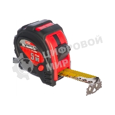 Рулетка Matrix status magnet 3 fixations 5мх25мм обрезиненный корпус зацеп с магнитом