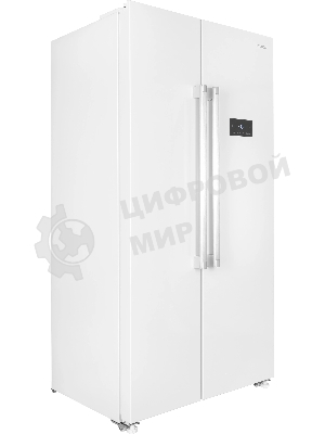 Холодильник Hyundai CS55023F белый двухкамерный 347/185 л морозилка слева, No Frost, Side by Side
