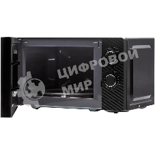 Микроволновая печь General Electronics GE-MS120B черный, 20 л, 700 Вт, переключатели - поворотный механизм