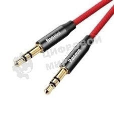 Кабель Baseus CAM30-C91 Yiven Audio Cable M30 AUX 3.5мм (M) to AUX 3.5мм (M) 1.5m Red+Black