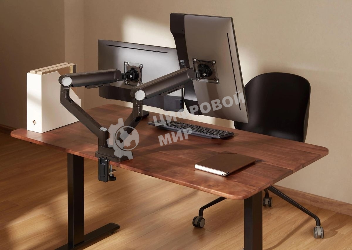 Кронштейн для мониторов Ultramounts UM733BR черный/коричневый 17