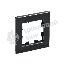 Рамка 1-местная IEK BRITE РУ-1-1-БрЧ (BR-M12-M-K02) металл черный