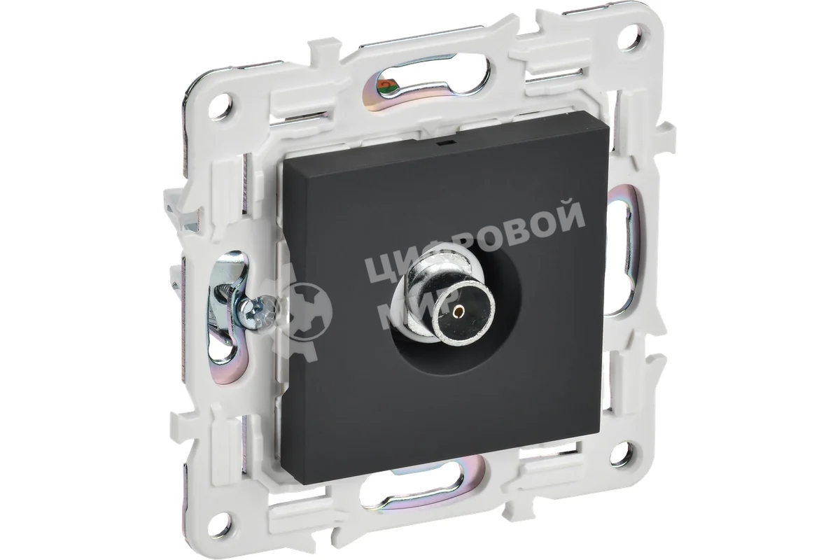 Розетка TV оконечная IEK SKANDY SK-A12G (SK-A10-O-K53) графит