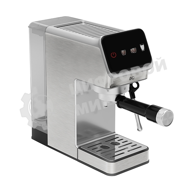Кофеварка рожковая BQ CM7003 серебристый, исп. кофе - молотый, 1,2 л, 1350 Вт, 20 бар
