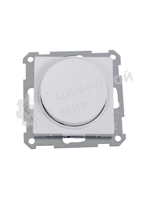 Светорегулятор поворотно-нажимной AtlasDesign 400Вт механизм бел. SE ATN000123