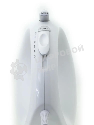 Миксер SUPRA MXS-530 с чашей. 500 Вт. Режим Турбо. 5 скоростей. Две насадки: для взбивания яиц и крема и для замеса тяжелого теста. белый