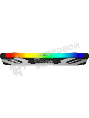 Оперативная память Kingston Fury Renegade, DDR5, 96Gb (2x48Gb), 6400MHz, CL32, DIMM, с радиатором, RGb, серебристый
