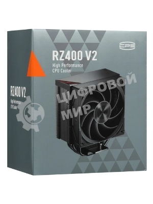 Устройство охлаждения (кулер) PcCooler RZ400 V2 Soc-AM5/AM4/1200/1700/1851 черный 4-pin 32dB Al+Cu 240W Ret (RZ400V2-BKNWNX-GL)