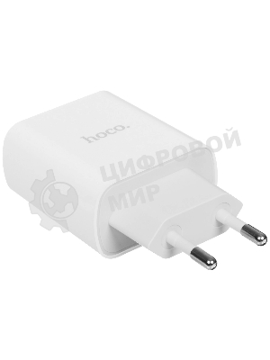 Блок питания (сетевой адаптер) HOCO C80A Rapido PD+QC3.0, 20W два порта (1хUSB-A, 1хType-C), белый