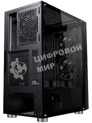 Компьютерный корпус Accord 3407 черный без БП ATX 2xUSB 2.0 2xUSB 3.0 audio bott PSU