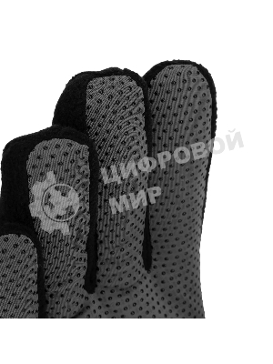 Перчатки универсальные Denzel двойные, ПВХ нанесение, размер 9