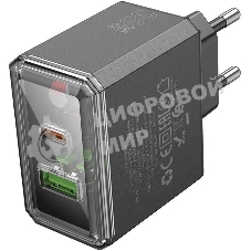 Сетевое зарядное устройство BOROFONE (6941991110641) 1USB+1Type-C 3.0A QC3.0 PD 30W, черный