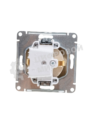 Механизм розетки 1-м СП AtlasDesign с заземл. защ. шторки 16А шампань SchE ATN000545
