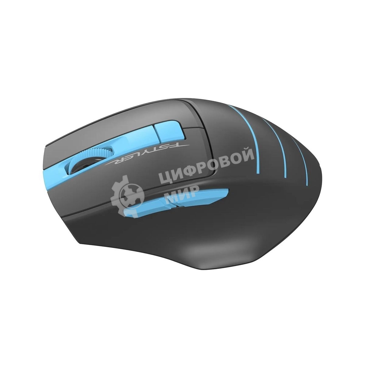 Мышь беспроводная A4Tech Fstyler FG30 серый/синий, 2000 dpi, радиоканал, USB, кнопки - 5