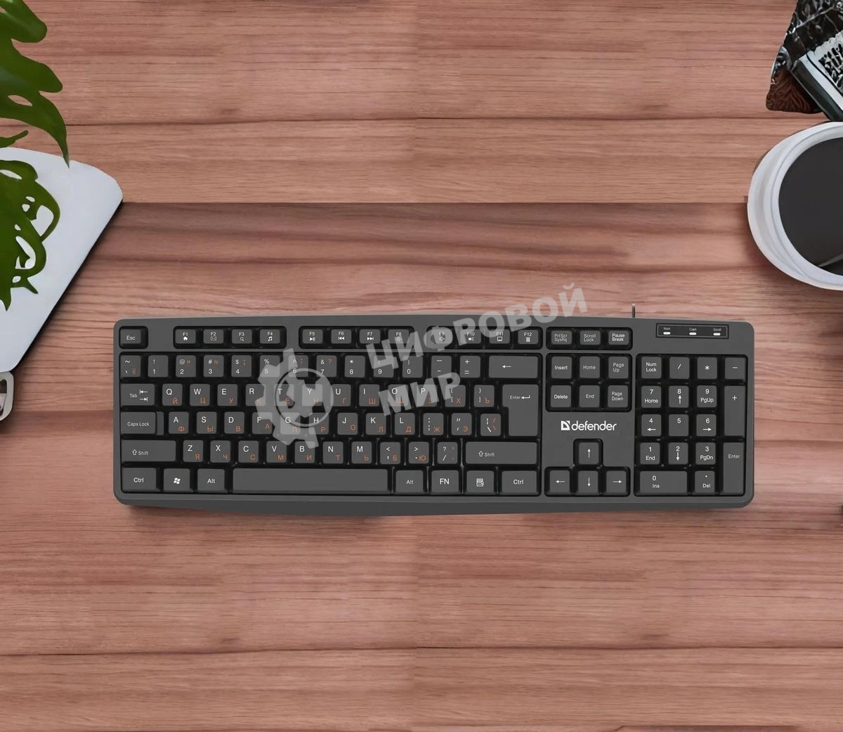 Клавиатура проводная Defender Concept HB-164, USB, черный