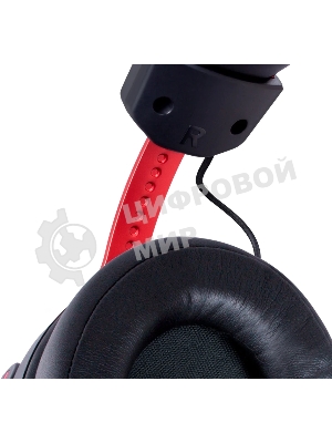 Гарнитура Redragon Diomedes чёрный/красный, проводная, USB / mini jack 3.5 мм