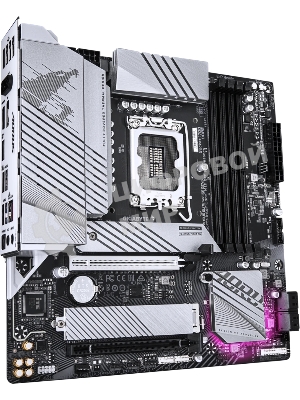 Материнская плата Gigabyte B760M AORUS ELITE WIFI6E GEN5, LGA 1700, Intel B760, 4xDDR5, 4xSATA, 2xM.2, 1xPCIe 5.0 x16, 1xPCIe 4.0 x16, 1xHDMI, 1xDP, 1x2.5Gb LAN, Wi-Fi 6E, Bluetooth 5.3, 1xUSB-C 20Gbps, 1xUSB-A 10Gbps, 3xUSB-A 5Gbps, 4xUSB-A 2.0, 3x3.5 мм + S/PDIF оптический, 7.1, mATX