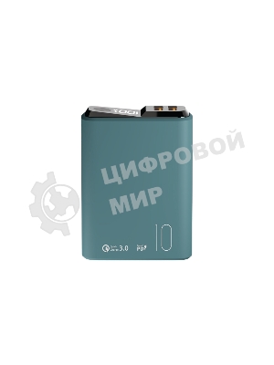 Портативный аккумулятор OLMIO QS-10, 10000mAh, 22.5W QuickCharge3.0/PowerDelivery, LCD, темно-зеленый