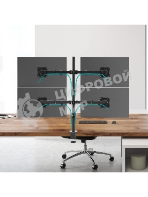 Кронштейн ONKRON D421E для четырех мониторов 13