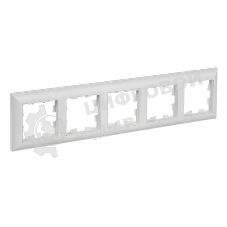 Рамка 5-м IEK BR-M52-12-K91 BRITE РУ-5-БрАБ арктич. бел./бел.