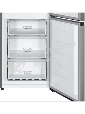 Холодильник Gorenje NRK619FAS4 серый двухкамерный 207/93л морозилка снизу, No Frost