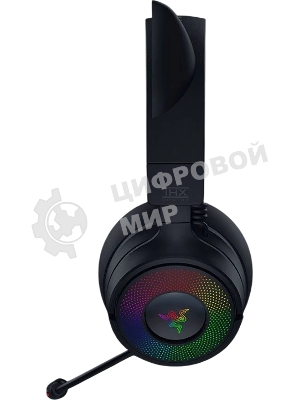 Гарнитура Razer Kraken Kitty V3 Pro чёрный, беспроводная + проводная, радиоканал, до 70 ч, подсветка