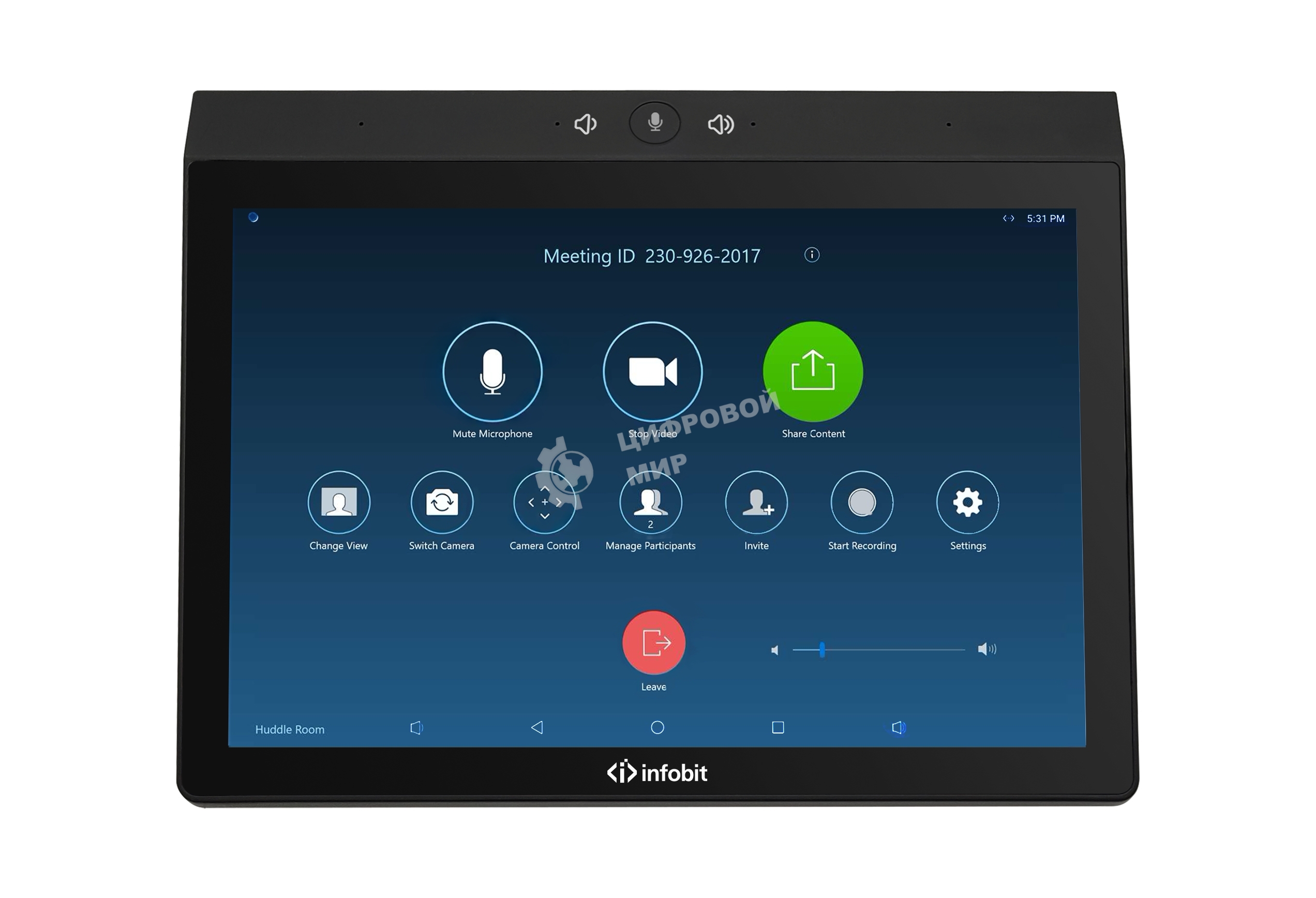 Спикерфон Infobit [iSpeaker CM800] Универсальный спикерфон и контроллер UC с поддержкой Zoom Room.