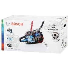 Пылесос Bosch BGS41POW1 черный/красный, 350/700 Вт, уборка сухая, пылесборник контейнер 2.4 л