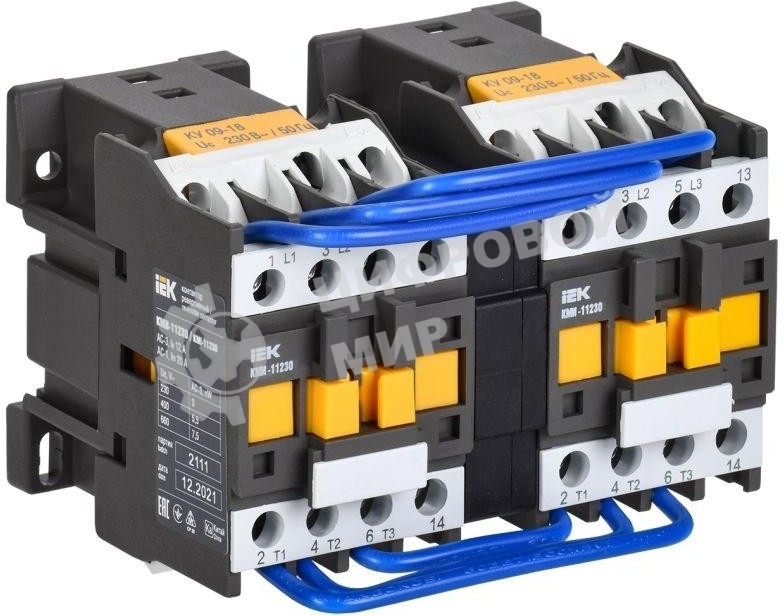Контактор IEK КМИ-11230 реверс 12А 230В/АС3 2НО