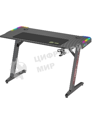 Стол игровой Cactus CS-GTZ-BK-RGb столешница ДСП, черный каркас черный