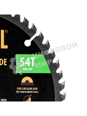 Пильный диск по дереву Denzel ф180 х 20 мм, 54 зубьев