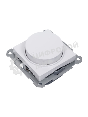 Светорегулятор поворотно-нажимной AtlasDesign 400Вт механизм бел. SE ATN000123