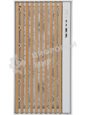 Корпус Formula V Line TimberLine T0 White, ATX, wood+plastic front, TYPE-C*1, USB3.0*2, FRONT 3x120мм FRGB, REAR 1x120мм FRGB