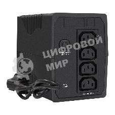 Источник бесперебойного питания ExeGate Power Back BNB-650.LED.AVR.4C13 (650VA/360W, LED, AVR, 4*C13, батарея 12V 7.2Ah, Black)