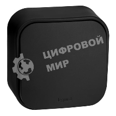 Выключатель одноклавишный 10А 250В винтовые зажимы накладной монтаж Quteo IP20 Чёрный матовый