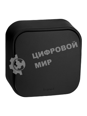 Выключатель одноклавишный 10А 250В винтовые зажимы накладной монтаж Quteo IP20 Чёрный матовый
