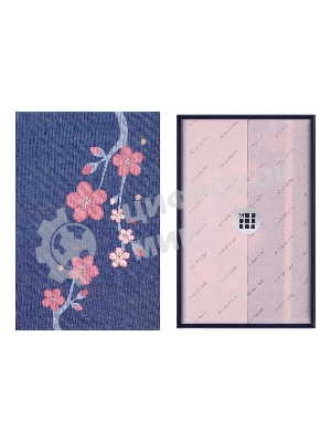 Блокнот Moleskine LIMITED EDITION SAKURA LESU08QP060BOX Large 130х210 мм, обложка текстиль, 176 страниц, линейка, твердая обложка, подарочная коробка, синий, 2025