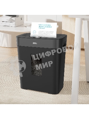 Шредер Deli ET023 черный (секр.P-4) фрагменты 8лист. 15лтр.