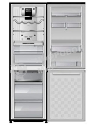 Холодильник Hitachi R-BG410PUC6 GbK черный двухкамерный 215/105л морозилка снизу, No Frost